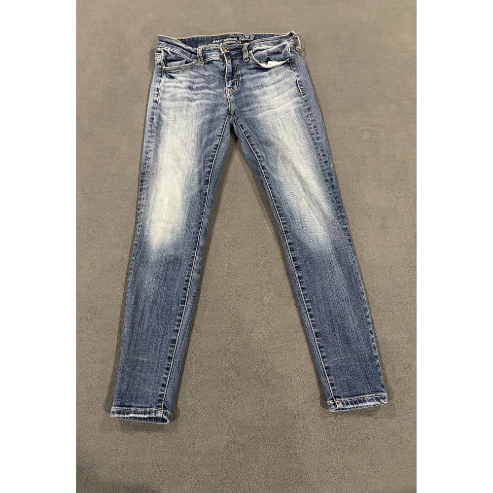 American Eagle Outfitters Jeans Womens‎ 4 Blue Denim Cotton Stretch Mid Rise